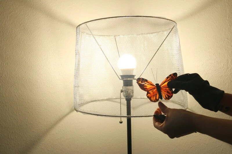 Create a beautiful butterflies lampshade with Wire Mesh